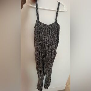 LOFT Monochrome Zigzag Jumpsuit